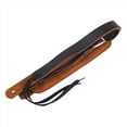 thumbnail image 1 of Leather and Metal Buckle Electric Guitar Strap Belt Shoulder Pad Adjustable Vintage Straps-Black Color, 1 of 10