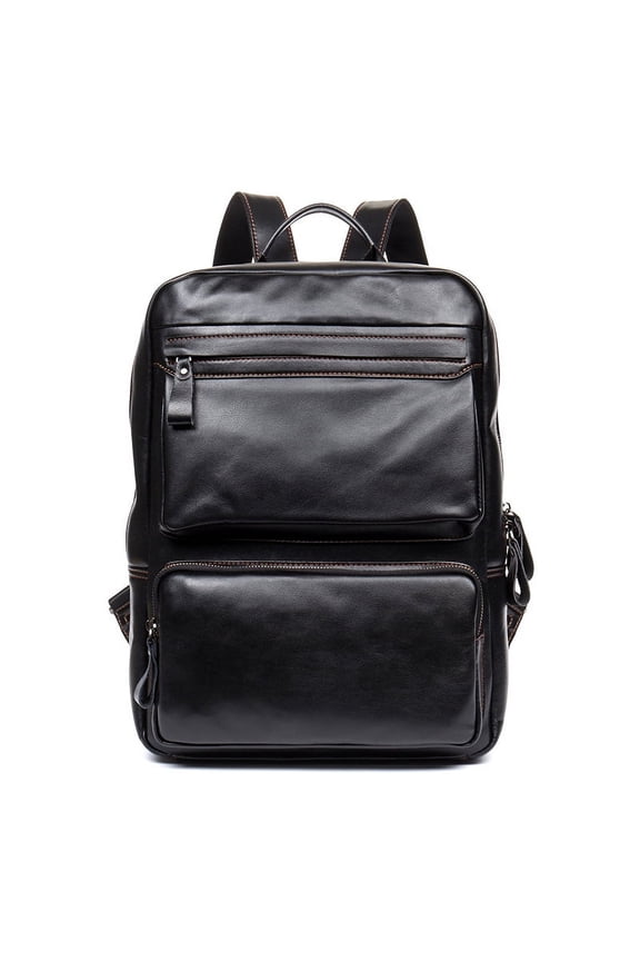 Leather backpack,Black