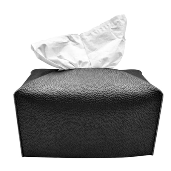 Leather bag, rectangular, 24*12.5*12.5 cm, black