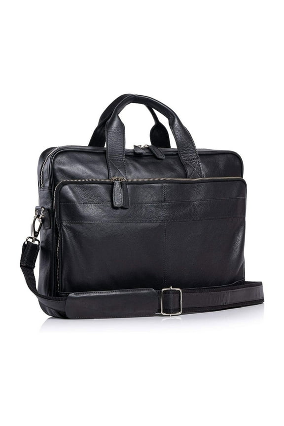 18-Inch Leather Laptop Messenger Bag – Office Briefcase Satchel for Men and Women