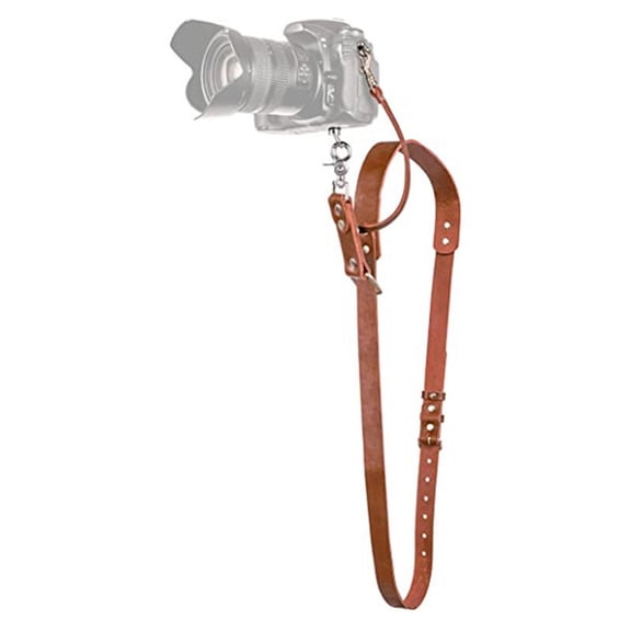 Leather camera shoulder strap, convenient universal digital device adjustment, adjustable back safety belt ropeBrown Third Generation