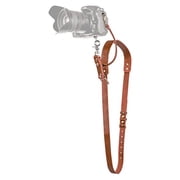 Leather camera shoulder strap, convenient universal digital device adjustment, adjustable back safety belt rope Brown Third Generation