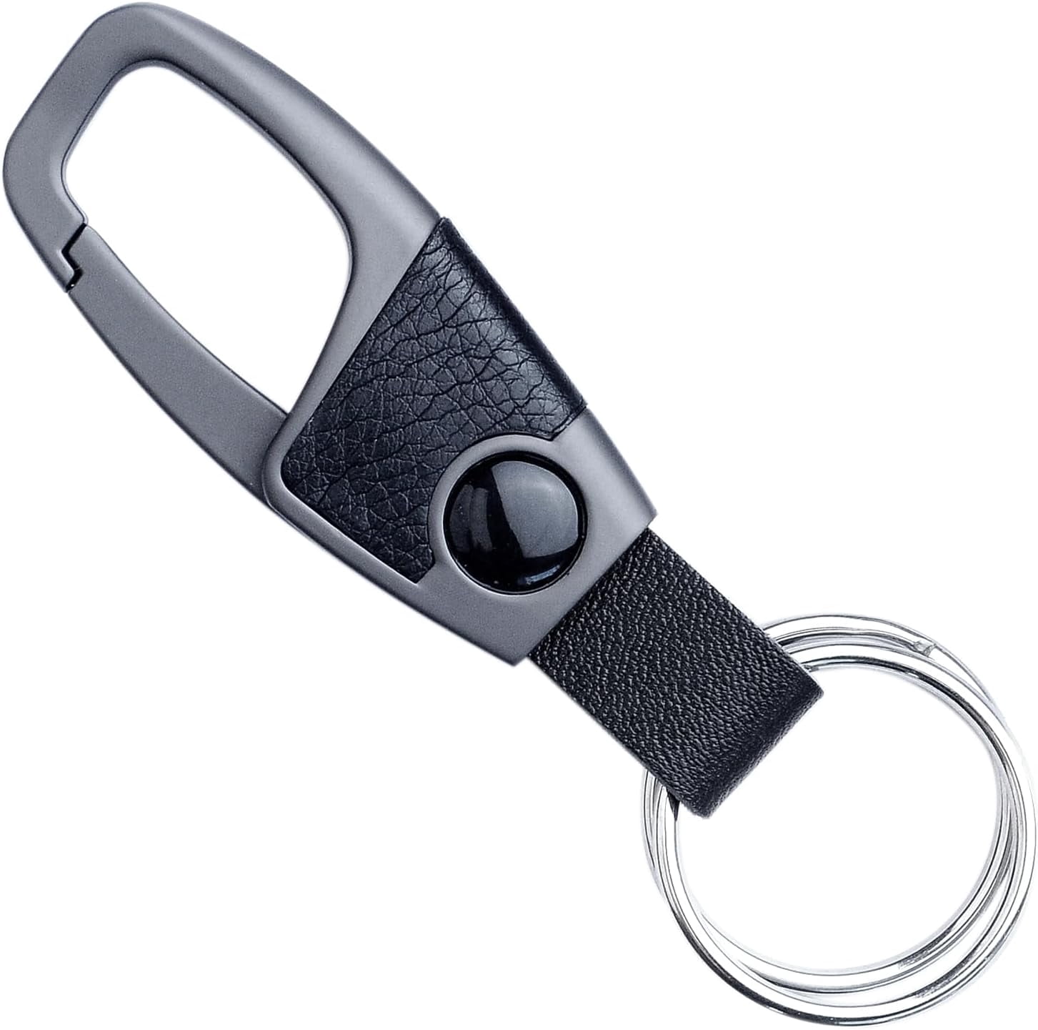 Leather car keychain universal key ring metal keychain ring for men and women