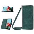 thumbnail image 1 of Leather For iPhone 14 Pro Max Flip Case with Card Holder Magnetic Closure Shockproof Kickstand Protective Retractable lanyard Phone Cases Cover,Green,For iPhone 14 Pro Max, 1 of 9