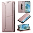 thumbnail image 1 of Leather For iPhone 16 Case【RFID Blocking】Wire Pressing Process Flip Wallet Leather Case With Card Holder Magnetic Closure  Phone Cases Cover,Pink,For iPhone 16, 1 of 10