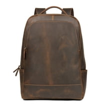 Leather men's backpack leather travel backpack,18inches