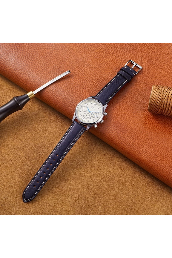 Leather strap soft vegetable tanned calf leather men's strap 18/19/20/21/22mm