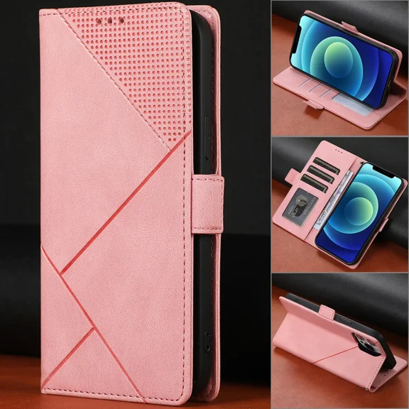 Leather wallet with comfortable skin feel, suitable for Xiaomi 11 LITE flip geometric stand phone case