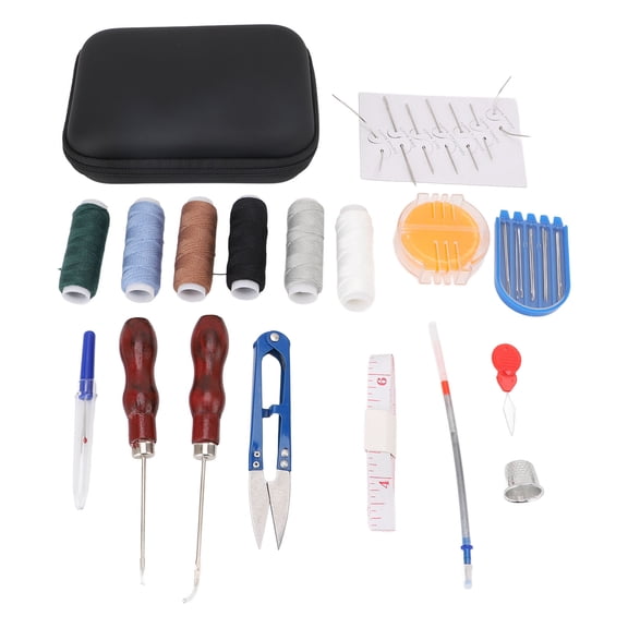 LeatherCraft 36-Piece Leather Repair Sewing Kit for Beginners & Professionals