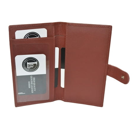 Leatherboss Checkbook Cover With Snap Closure