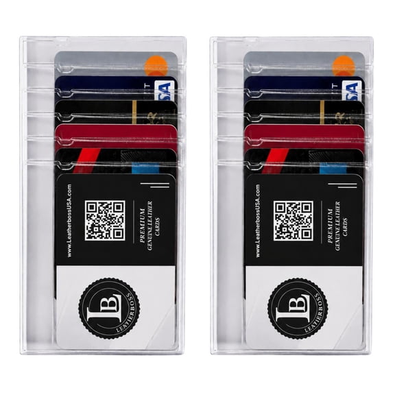 Leatherboss Checkbook Long Wallet Inserts 6 Pages - Set Of 2