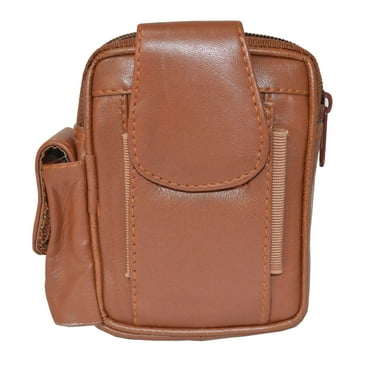 Leatherboss Cigarette Case Belt Pouch with Cell phone and Lighter Pocket Genuine Leather