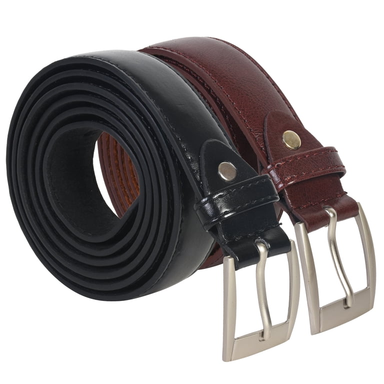 Leatherboss Dress belt big and tall sizes stylish mens leather belt - Set of 2 - Walmart.com Leatherboss Dress belt big and tall sizes stylish mens leather belt - Set of 2 - Walmart.com