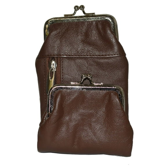 Leatherboss Genuine Leather Cigarette and Lighter Case with Twist Clasp