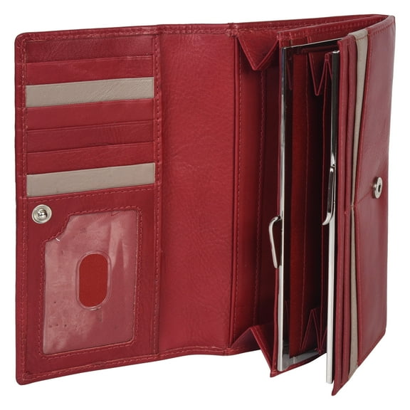 Leatherboss Genuine Leather Designer Clutch Card Holder Wallet for Women