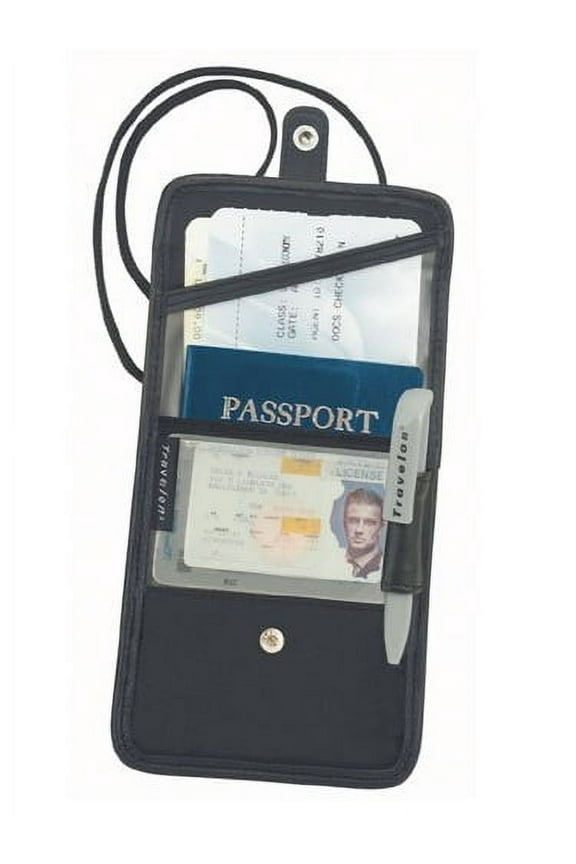 Genuine Leather Folding Id and Boarding Pass Holder Wallet