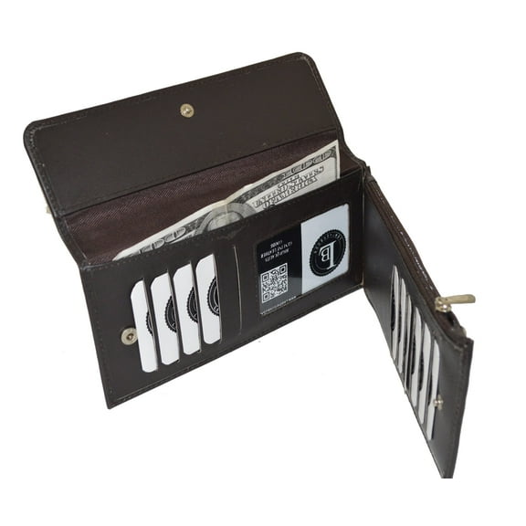 Leatherboss Genuine Leather Ladies Wallet All in One Style 2 Snaps Hi End