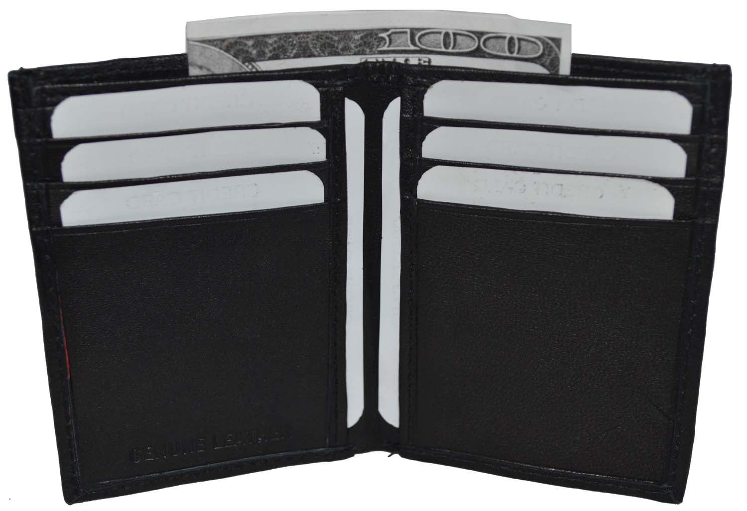 Card Pocket Leatherboss Tall Snap Wallet – Sleek Black Leather Credit Card Holder For Men & Women (Made In India) Leatherboss Credit Card Holder - Foto 8