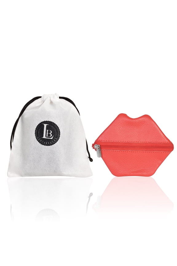Ladies girls coin purse lipstick key holder - Lips Shape