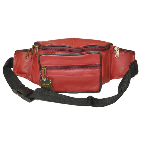 Leatherboss Leather Fanny Pack- Men Waist Bag -Women Purse Hip Pouch Travel