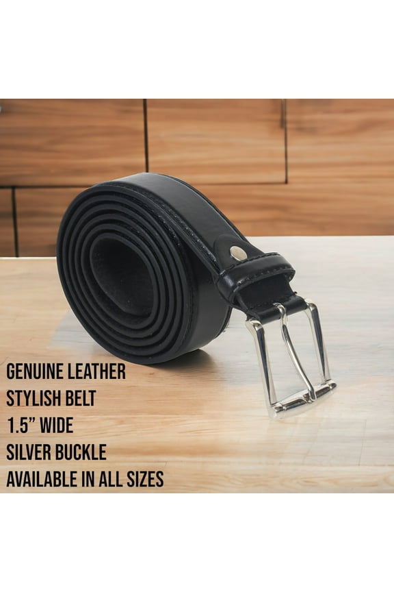Men's Big and Tall Genuine Leather Jeans Belt