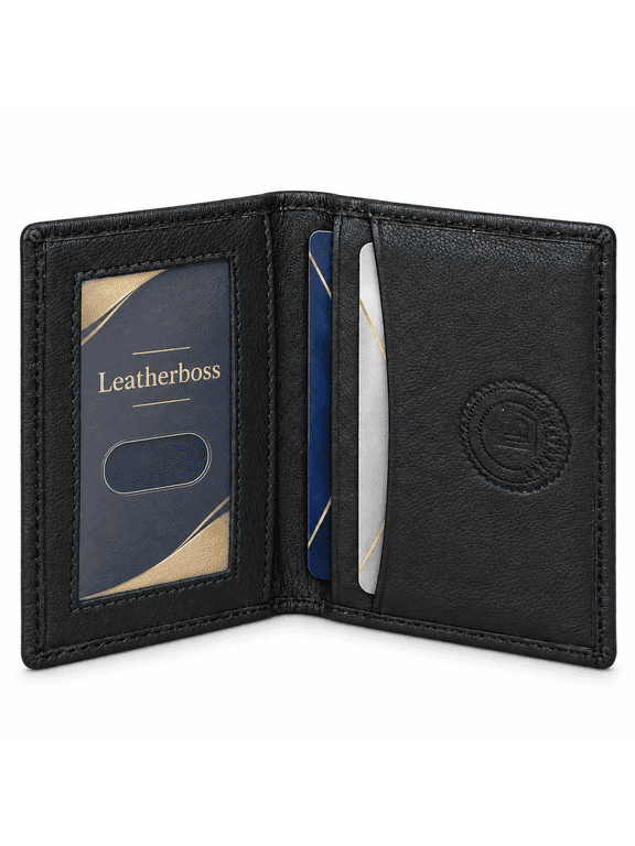 Men's Genuine Leather Bifold ID-Credit Card Wallet