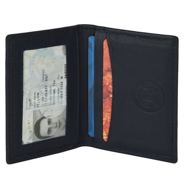 Black Leather Bi-fold Card Wallet | Timeless Design
