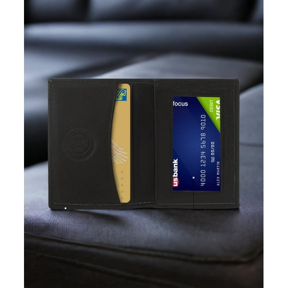 Leatherboss Men's Genuine Leather Bifold ID-Credit Card Wallet