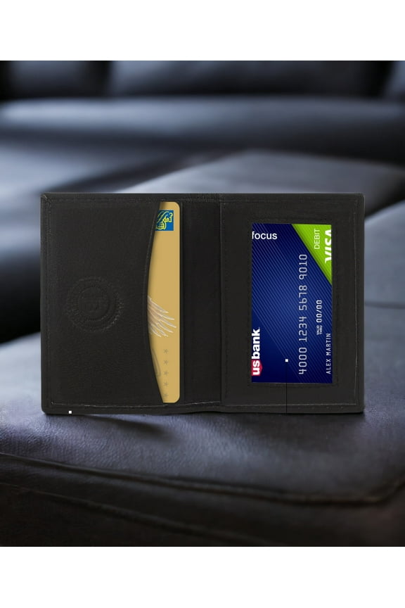 Men's Genuine Leather Bifold ID-Credit Card Wallet