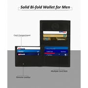 Leatherboss Minimalist Wallets for Men Genuine Leather Bifold Wallet RFID Blocking Card Holder