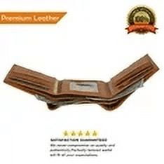 Leatherboss RFID Protected Men's Trifold Wallet, Tan
