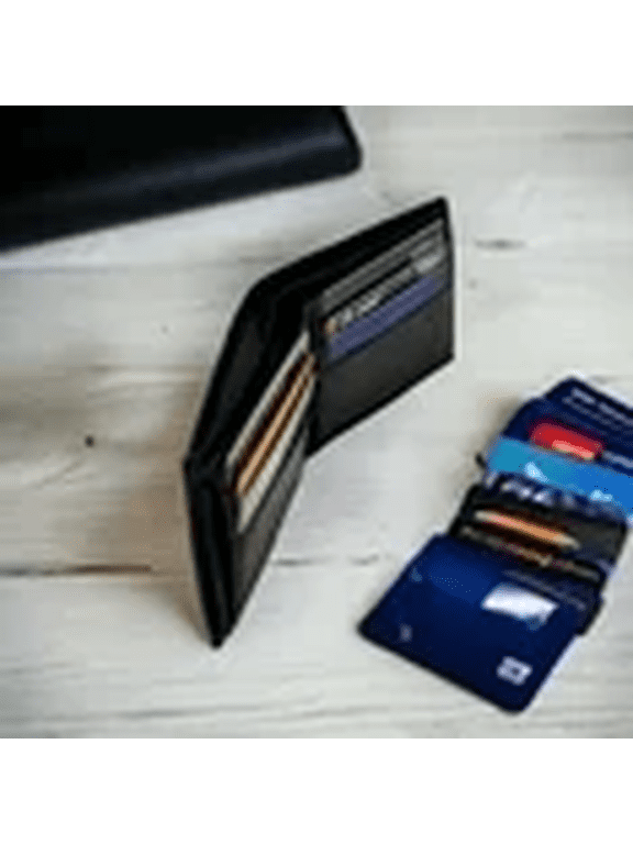 Slim Wallet | Bifold Leather Wallet | RFID Blocking Minimalist Bifold Men Wallet | Stylish and Secure Wallet | Black