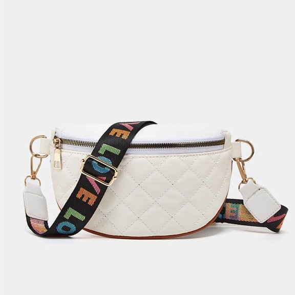Leatherboss Women's Vegan Leather Crossbody Bag, White