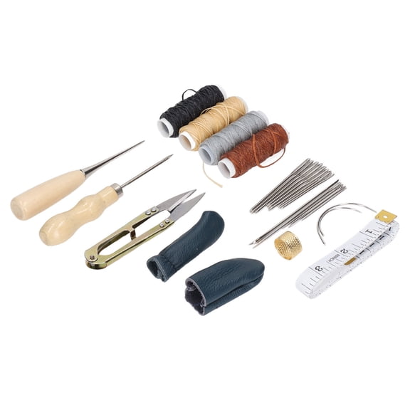 Leathercraft Tool Set - 28Pcs Professional Leather Working Kit for Hand Stitching, DIY Crafting, and Repairs