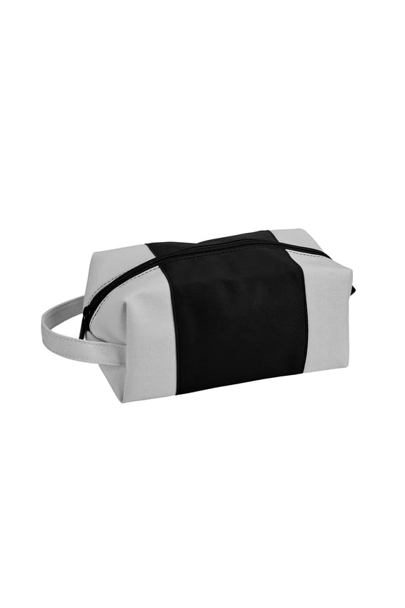 Leatherette/Canvas Black Travel Kit