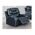 thumbnail image 1 of Leatherette Gel Manual Recliner Chair, Navy Blue, 1 of 1