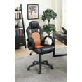 thumbnail image 1 of Leatherette Office Chair With Elevated Armrest, Black and Orange, 1 of 2