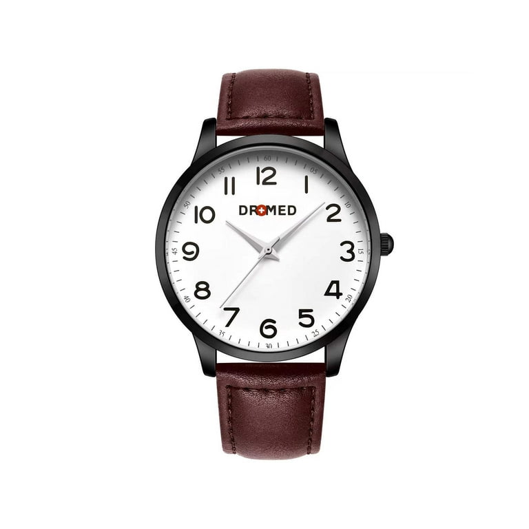Analog Quartz Watch with Leather Strap - Japanese Movement - Water Resistant - Q&Q Watch Japan Movement Leather Gold Water Resistant 30M  main image 4