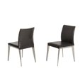 thumbnail image 1 of Benjara BM211209 Leatherette Upholstered Dining Chair with Metal Legs - Gray - Set of 2, 1 of 2