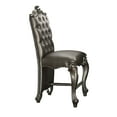 thumbnail image 1 of ACME Versailles Faux Leather Counter Dining Chair in Silver Platinum Set of 2, 1 of 6