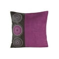 thumbnail image 1 of Leatherette and Fabric Accent Pillow, Purple and Brown - Saltoro Sherpi, 1 of 5