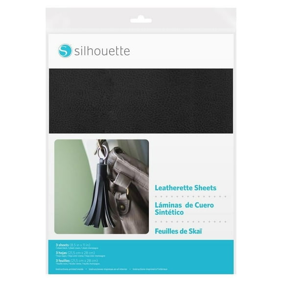 Silhouette Leatherette Sheets - 3 Pack - Black, Cream, and Gold