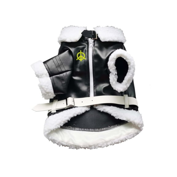 Leatherlike Bomber Jacket Pet Costume