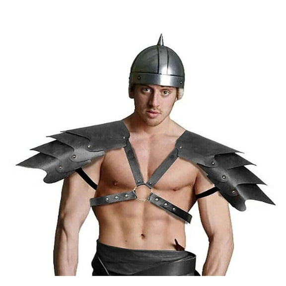 Adults Leather-Like Shoulder Piece Set Costume Accessory