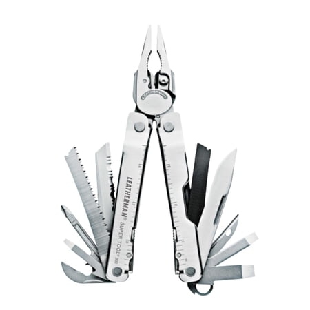 LEATHERMAN, Super Tool 300 Multitool with Premium Replaceable Wire Cutters and Saw, Stainless Steel