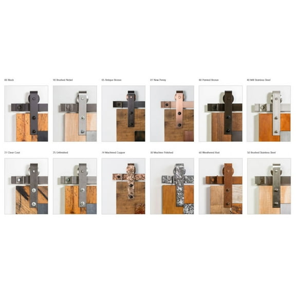 Leatherneck Hardware Fts60k2 60" Side Mounted Light Sliding Barn Door Track And Fitting