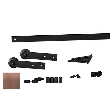 Leatherneck Hardware Fts72k3 72" Side Mounted Mini Sliding Barn Door Track And Fitting Set