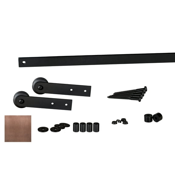 Leatherneck Hardware Fts72k3 72" Side Mounted Mini Sliding Barn Door Track And Fitting Set