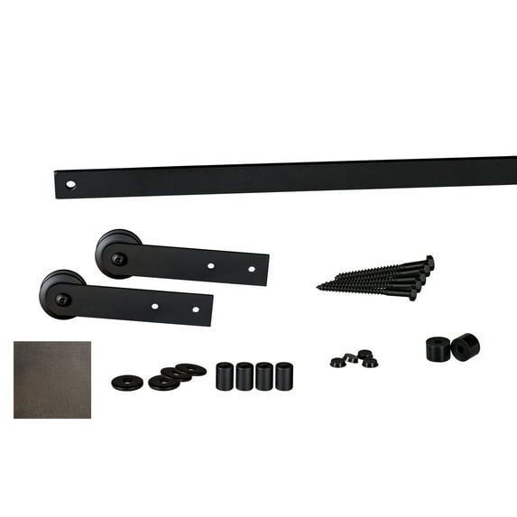 Leatherneck Hardware Fts96k3 96" Side Mounted Mini Sliding Barn Door Track And Fitting Set