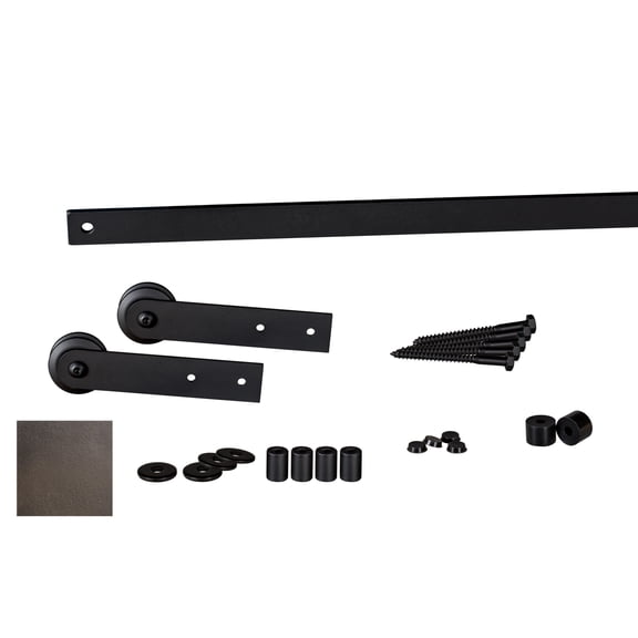 Leatherneck Hardware Fts96k3 96" Side Mounted Mini Sliding Barn Door Track And Fitting Set